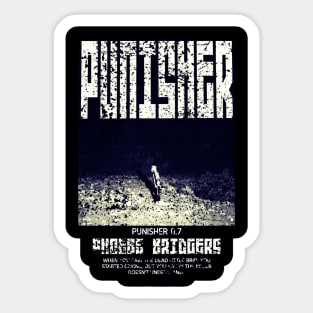 punisher vintage black fanart 3 Sticker